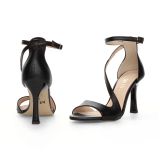 Czarne sandały z paskiem